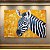 Quadro Decorativo Mosaico Zebra Arte Abstrata Fundo Amarelo 6101 - Imagem 3
