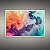 Quadro Decorativo Abstrato Fluido Ondas Coloridas em Tons de Laranja e Turquesa 6104 - Imagem 2