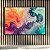 Quadro Decorativo Abstrato Fluido Ondas Coloridas em Tons de Laranja e Turquesa 6104 - Imagem 1