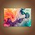 Quadro Decorativo Abstrato Fluido Ondas Coloridas em Tons de Laranja e Turquesa 6104 - Imagem 3
