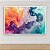 Quadro Decorativo Abstrato Fluido Ondas Coloridas em Tons de Laranja e Turquesa 6104 - Imagem 4