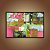 Quadro Decorativo Abstrato Moderno com Pinceladas Rosas e Verdes 6112 - Imagem 4