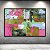 Quadro Decorativo Abstrato Moderno com Pinceladas Rosas e Verdes 6112 - Imagem 5