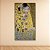 Quadro Decorativo O Beijo de Gustav Klimt Abstrato Dourado e Romântico 6110 - Imagem 2