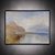 Quadro Decorativo Paisagem Montanhas Névoa Lago Neve Tons Pastéis 6105 - Imagem 2