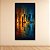 Quadro Decorativo Paisagem Urbana Noturna Arranha-Céus e Rio Espelhado 6124 - Imagem 2