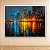Quadro Decorativo Paisagem Urbana Noturna Luzes da Cidade e Reflexo na Água 6126 - Imagem 2