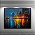 Quadro Decorativo Paisagem Urbana Noturna Luzes da Cidade e Reflexo na Água 6126 - Imagem 4