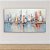 Quadro Decorativo Paisagem Urbana Skyline Abstrato em Tons de Azul e Vermelho 6123 - Imagem 3