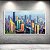 Quadro Decorativo Paisagem Urbana Skyline de Cidade Abstrata com Espátula 6121 - Imagem 2