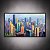 Quadro Decorativo Paisagem Urbana Skyline de Cidade Abstrata com Espátula 6121 - Imagem 5