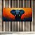 Quadro Decorativo Elefante Abstrato Fundo Laranja e Preto Óleo sobre Tela 6153 - Imagem 3