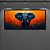 Quadro Decorativo Elefante Abstrato Fundo Laranja e Preto Óleo sobre Tela 6153 - Imagem 2