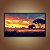 Quadro Decorativo Elefante na Savana Africana Pôr do Sol Cores Vivas 6147 - Imagem 3