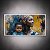 Quadro Decorativo Mãe e Filho Pintura a Óleo Abstrata Tons de Azul e Ouro 6139 - Imagem 2