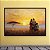 Quadro Decorativo Paisagem Africana Pôr do Sol Família na Savana 6131 - Imagem 2