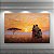 Quadro Decorativo Paisagem Africana Pôr do Sol Família na Savana 6131 - Imagem 3