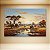 Quadro Decorativo Paisagem Savana Africana Elefantes Pôr do Sol 6136 - Imagem 1