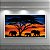 Quadro Decorativo Paisagem Savana Africana Elefantes Pôr do Sol 6138 - Imagem 4
