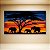 Quadro Decorativo Paisagem Savana Africana Elefantes Pôr do Sol 6138 - Imagem 1