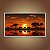 Quadro Decorativo Paisagem Savana Africana Elefantes Pôr do Sol e Rio 6144 - Imagem 2