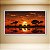 Quadro Decorativo Paisagem Savana Africana Elefantes Pôr do Sol e Rio 6144 - Imagem 4