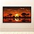 Quadro Decorativo Paisagem Savana Africana Elefantes Pôr do Sol e Rio 6144 - Imagem 5