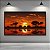 Quadro Decorativo Paisagem Savana Africana Elefantes Pôr do Sol e Rio 6144 - Imagem 3