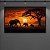 Quadro Decorativo Paisagem Savana Africana Elefantes Pôr do Sol Gigante 6150 - Imagem 1