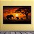 Quadro Decorativo Paisagem Savana Africana Elefantes Pôr do Sol Gigante 6150 - Imagem 4