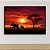 Quadro Decorativo Paisagem Savana Africana Elefantes Pôr do Sol Vermelho 6148 - Imagem 2