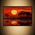 Quadro Decorativo Paisagem Savana Africana Por do Sol e Elefantes 6149 - Imagem 3