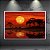Quadro Decorativo Paisagem Savana Africana Por do Sol e Elefantes 6149 - Imagem 5