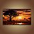 Quadro Decorativo Paisagem Savana Africana Pôr do Sol Elefantes e Árvore Baobá 6135 - Imagem 3