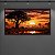 Quadro Decorativo Paisagem Savana Africana Pôr do Sol Elefantes e Árvore Baobá 6135 - Imagem 2