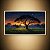 Quadro Decorativo Paisagem Savana Africana Pôr do Sol Árvore Elefantes 6142 - Imagem 3