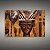 Quadro Decorativo Rosto Africano Tribo Étnica Com Adorno de Cabeça e Lança 6137 - Imagem 1