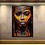 Quadro Decorativo Rosto Feminino Pintura Tribal Cores Vibrantes Africano 6152 - Imagem 3