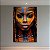 Quadro Decorativo Rosto Feminino Pintura Tribal Cores Vibrantes Africano 6152 - Imagem 1