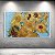Quadro Decorativo Girassóis de Van Gogh Vaso com Fundo Azul Turquesa 6160 - Imagem 4