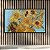 Quadro Decorativo Girassóis de Van Gogh Vaso com Fundo Azul Turquesa 6160 - Imagem 2