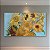 Quadro Decorativo Girassóis de Van Gogh Vaso com Fundo Azul Turquesa 6160 - Imagem 5
