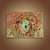 Quadro Decorativo Vaso de Flores Nastúrcios Vermelhos e Amarelos 6157 - Imagem 3