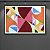 Quadro Decorativo Abstrato Geométrico Cores Vibrantes Formas Círculos Triângulos 6170 - Imagem 1