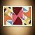 Quadro Decorativo Abstrato Geométrico Cores Vibrantes Formas Círculos Triângulos 6170 - Imagem 3
