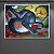 Quadro Decorativo Gatos Azuis e Amarelos Abstratos Arte Moderna Expressiva 6167 - Imagem 5