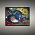 Quadro Decorativo Gatos Azuis e Amarelos Abstratos Arte Moderna Expressiva 6167 - Imagem 2