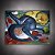 Quadro Decorativo Gatos Azuis e Amarelos Abstratos Arte Moderna Expressiva 6167 - Imagem 3