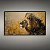 Quadro Decorativo Leão Majestoso Imponente Na Savana Tons Dourados 6190 - Imagem 3