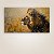 Quadro Decorativo Leão Majestoso Imponente Na Savana Tons Dourados 6190 - Imagem 1